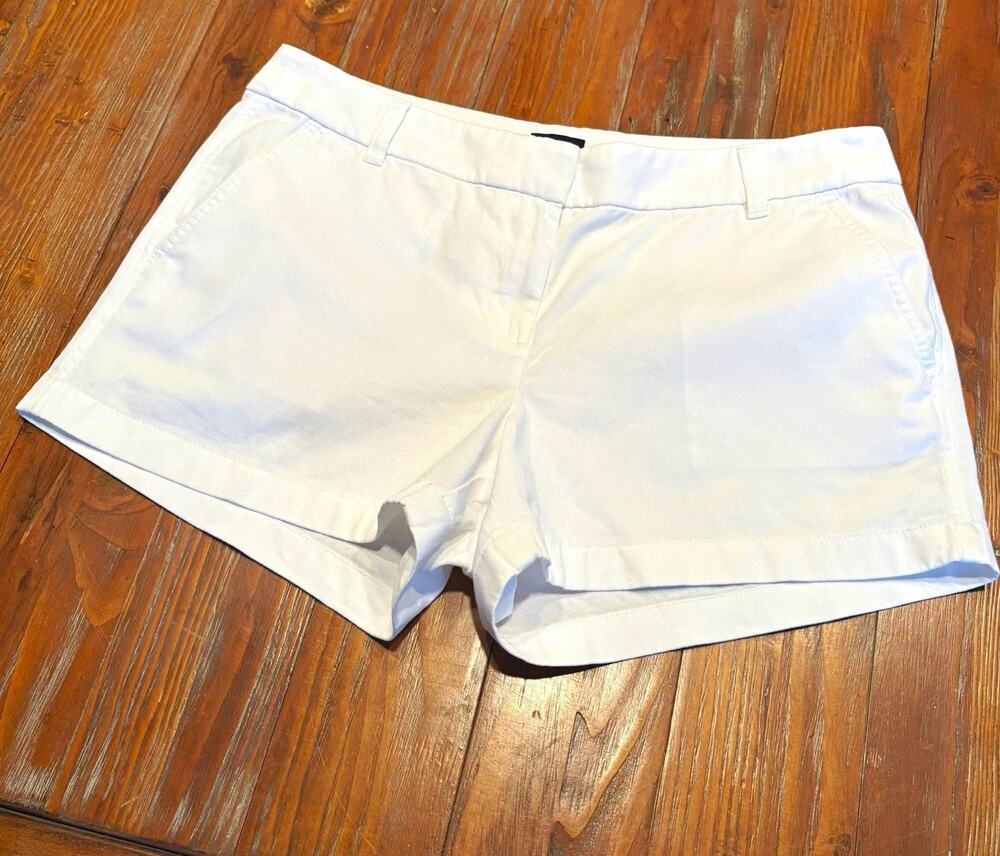 J.Crew Re-Imagined White Chino Shorts Women’s 10 Classic Preppy